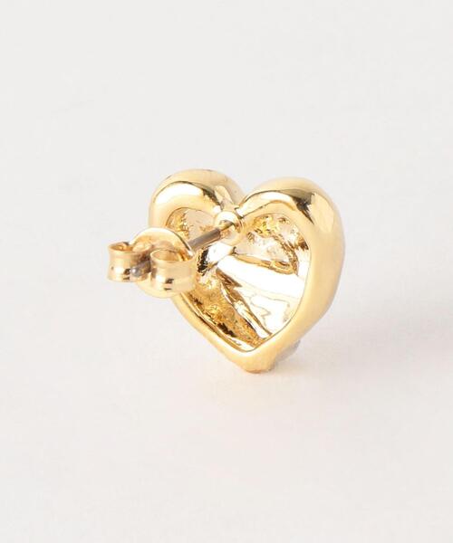 green label relaxing（グリーンレーベルリラクシング）の「SC ハート カボション メタル ピアス（ピアス（両耳用）・レディース・ゴールド/シルバー・FREE）」の4枚目の写真