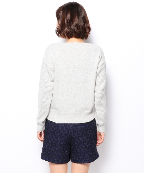 MAJESTIC LEGON（マジェスティックレゴン）の「◇アンゴラ混ビジューＰＯ（ニット/セーター・レディース・アイボリー/ピンク/グレー/ブルー/ブルー系その他・FREE）」の9枚目の写真