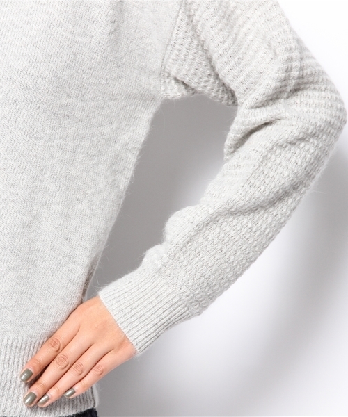 MAJESTIC LEGON（マジェスティックレゴン）の「◇アンゴラ混ビジューＰＯ（ニット/セーター・レディース・アイボリー/ピンク/グレー/ブルー/ブルー系その他・FREE）」の11枚目の写真