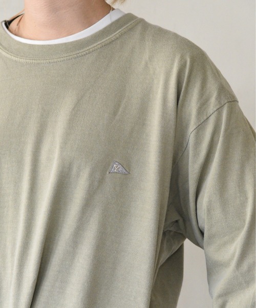 SUNNY SPORTS(サニースポーツ)の「SUNNY SPORTS / サニースポーツ YALE STUDENTS PHOTO LS TEE(Tシャツ/カットソー)」|カーキ