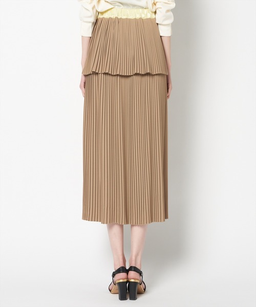 ライチ（ライチ）の「aurea/プリーツティアードスカート（スカート・レディース・キャメル/ブラック・FREE）」の8枚目の写真