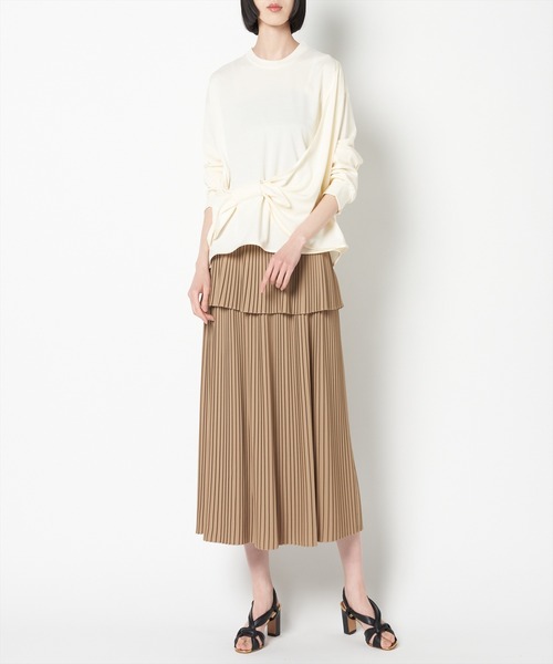 ライチ（ライチ）の「aurea/プリーツティアードスカート（スカート・レディース・キャメル/ブラック・FREE）」の9枚目の写真
