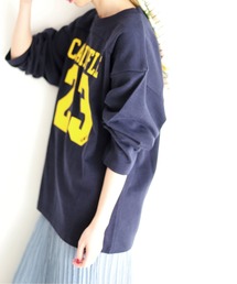 SLOBE IENA | 【WIFFLE / ウィッフル】 FOOTBALL Tシャツ【手洗い可】◆(Tシャツ/カットソー)