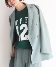 SLOBE IENA | 【WIFFLE / ウィッフル】 FOOTBALL Tシャツ【手洗い可】◆(Tシャツ/カットソー)