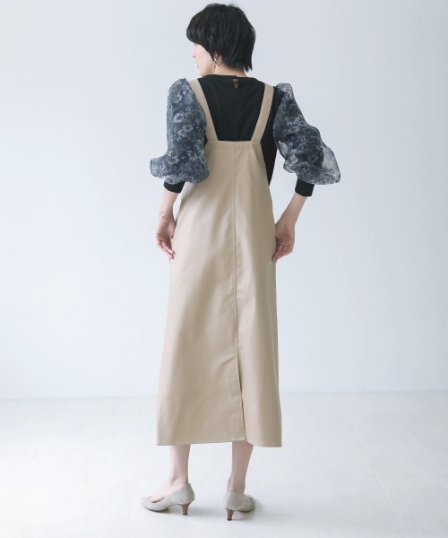 Bou Jeloud（ブージュルード）の「フェイクレザージャンスカ（ジャンパースカート・レディース・アイボリー/ブラウン/ブラック/オリーブ・FREE）」の17枚目の写真