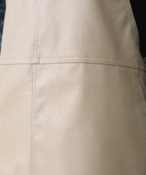 Bou Jeloud（ブージュルード）の「フェイクレザージャンスカ（ジャンパースカート・レディース・アイボリー/ブラウン/ブラック/オリーブ・FREE）」の21枚目の写真