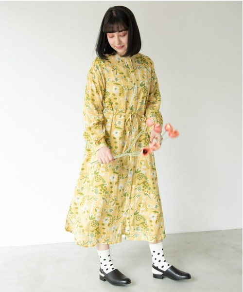 MERLOT（メルロー）の「ボタニカルシャツワンピース（シャツワンピース・レディース・イエロー/ブルー・FREE）」の7枚目の写真