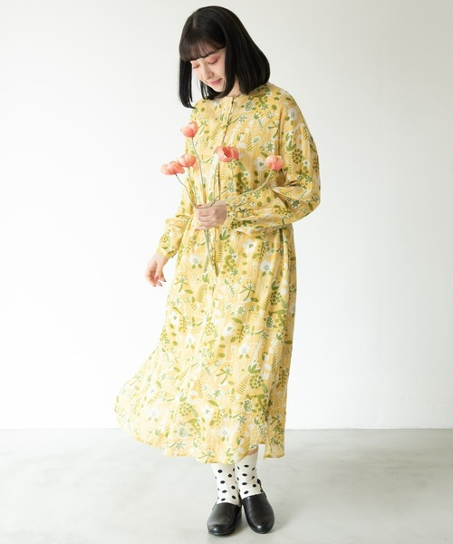 MERLOT（メルロー）の「ボタニカルシャツワンピース（シャツワンピース・レディース・イエロー/ブルー・FREE）」の16枚目の写真