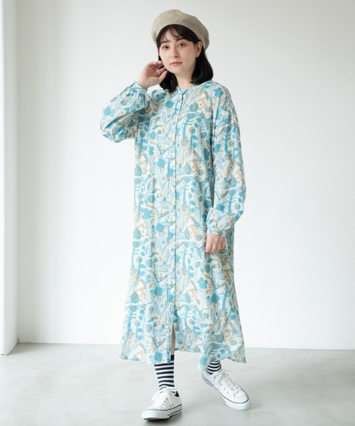 MERLOT（メルロー）の「ボタニカルシャツワンピース（シャツワンピース・レディース・イエロー/ブルー・FREE）」の18枚目の写真