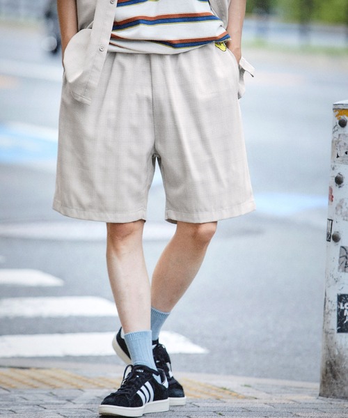 Mark Gonzales(マーク・ゴンザレス)の「Mark Gonzales/マークゴンザレス MONO-MART別注ロゴ刺繍 シェフショーツ(その他パンツ・メンズ・チャコールグレー/ベージュ/ネイビー/グレー/カーキ/インディゴブルー/ブルー/グリーン/アイボリー/モカ/グレー系その他・S/M/L)」の5枚目の写真