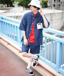 Mark Gonzales/マークゴンザレス MONO-MART別注ロゴ刺繍 シェフショーツ