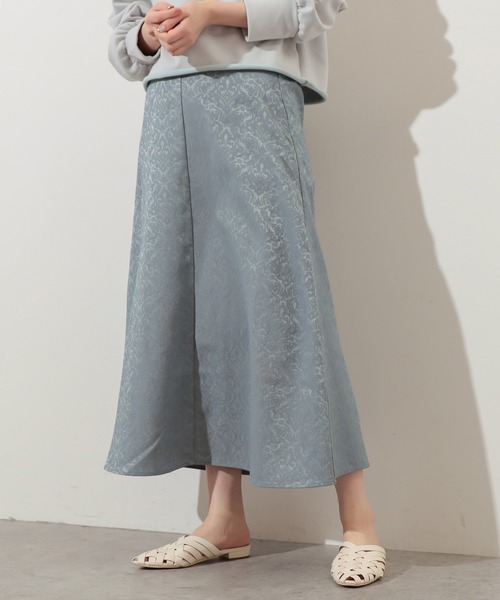 natural couture（ナチュラルクチュール）の「アンティークジャガード大人フレアスカート（スカート・レディース・オレンジ/ライトベージュ/サックスブルー・FREE）」の20枚目の写真