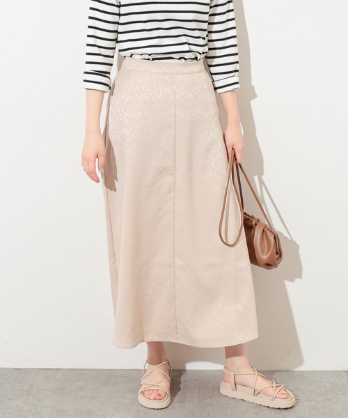 natural couture（ナチュラルクチュール）の「アンティークジャガード大人フレアスカート（スカート・レディース・オレンジ/ライトベージュ/サックスブルー・FREE）」の8枚目の写真