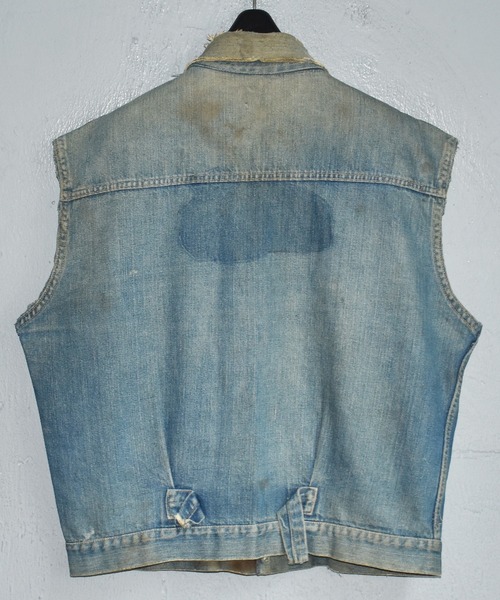 VINTAGE(ヴィンテージ)の「【ヴィンテージ古着】50's シンチバック付き デニムベスト(ベスト・メンズ・ブルー・X-LARGE)」の7枚目の写真