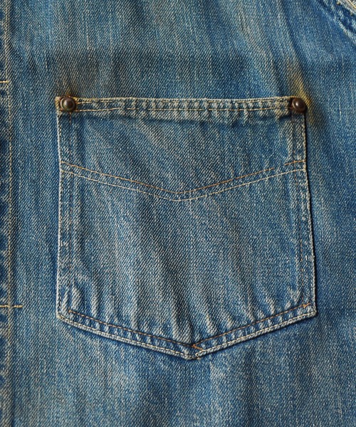 VINTAGE(ヴィンテージ)の「【ヴィンテージ古着】50's シンチバック付き デニムベスト(ベスト・メンズ・ブルー・X-LARGE)」の6枚目の写真