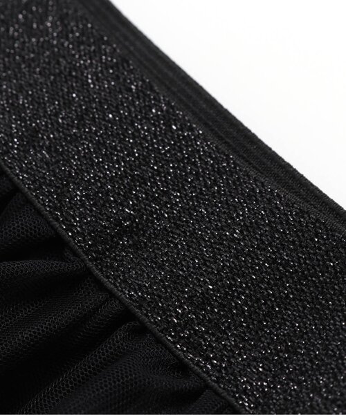 Otonato（オトナト）の「サイドラインチュールスカート_ママ【親子でおそろいリンクコーデ】（スカート・レディース・ブラック/オフホワイト・MEDIUM）」の7枚目の写真