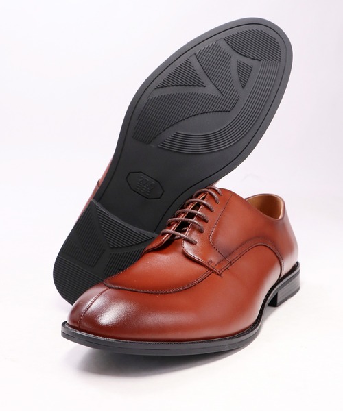 FUNALIVE(ファンアライブ)の「【H.O.WALK】U-TIP SHOES Uチップローヒールシューズ(ドレスシューズ・メンズ・ブラック/ブラウン・26.5/28/27/25.5/26/25)」の1枚目の写真