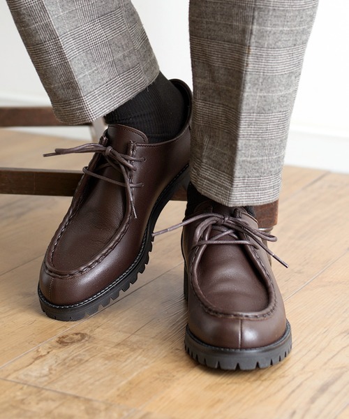 PADRONE(パドローネ)の「PADRONE パドローネ / TYROLEAN SHOES (WATER PROOF LEATHER) ウォータープルーフチロリアンレザーシューズチロリアンブーツ レインブーツ 撥水 防水 ビブラムソール 日本製 / PU8759-2401(ブーツ・メンズ・ブラック/ダークブラウン・40/41/42/43)」の10枚目の写真