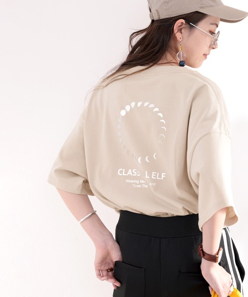 classicalelf（クラシカルエルフ）の「綿100％ オーガニックコットン。月グラフィックプリントで1+（Tシャツ/カットソー・レディース・ホワイト/ブラック/グレイッシュベージュ・MEDIUM/LARGE/X-LARGE）」の11枚目の写真