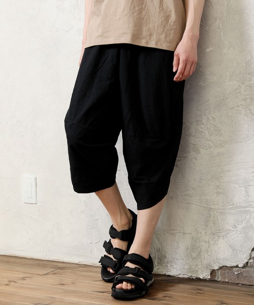 TopIsm（トップイズム）の「【2022】無地コットン 7分丈サルエルパンツ（その他パンツ・メンズ・ベージュ系その他/グリーン系その他/ホワイト系その他/ブラック系その他/カーキ/グレー・L/LL/M）」の3枚目の写真