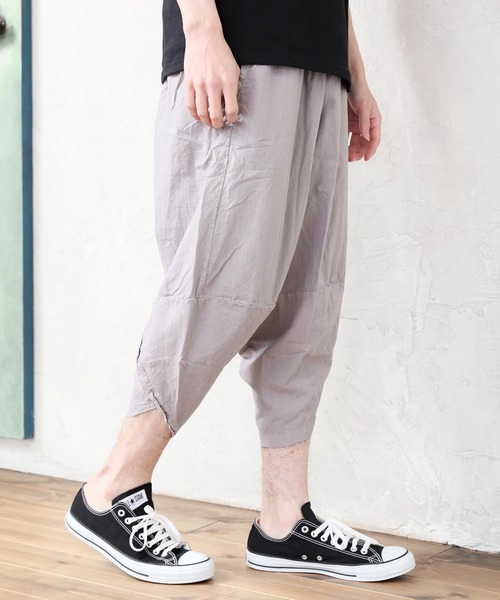 TopIsm（トップイズム）の「【2022】無地コットン 7分丈サルエルパンツ（その他パンツ・メンズ・ベージュ系その他/グリーン系その他/ホワイト系その他/ブラック系その他/カーキ/グレー・L/LL/M）」の4枚目の写真