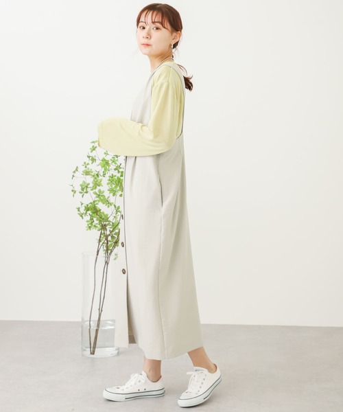 SENSE OF PLACE by URBAN RESEARCH（センスオブプレイスバイアーバンリサーチ）の「フロントボタンジャンパースカート（ジャンパースカート・レディース・ブラック/ライトベージュ/ベージュ・ONE）」の19枚目の写真