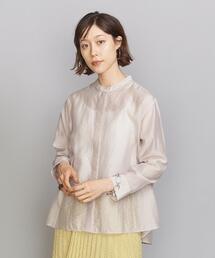 BEAUTY&YOUTH UNITED ARROWS（ビューティーアンドユースユナイテッドアローズ）の「BY シアーバンドカラーシャツ（シャツ/ブラウス・レディース）」
