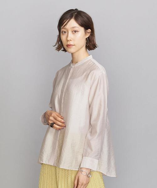 BEAUTY&YOUTH UNITED ARROWS(ビューティーアンドユースユナイテッドアローズ)の「BY シアーバンドカラーシャツ(シャツ/ブラウス・レディース・イエロー/ナチュラル・FREE)」の6枚目の写真