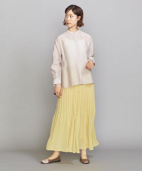 BEAUTY&YOUTH UNITED ARROWS(ビューティーアンドユースユナイテッドアローズ)の「BY シアーバンドカラーシャツ(シャツ/ブラウス・レディース・イエロー/ナチュラル・FREE)」の7枚目の写真