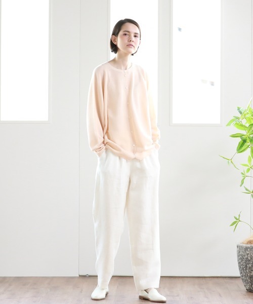 Pao de lo(パオデロ)の「美濃和紙ニット羽織り(ニット/セーター・レディース・チャコールグレー/グレー/オレンジ・9号/7号)」の7枚目の写真