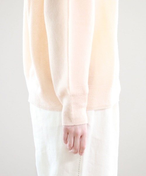 Pao de lo(パオデロ)の「美濃和紙ニット羽織り(ニット/セーター・レディース・チャコールグレー/グレー/オレンジ・9号/7号)」の14枚目の写真