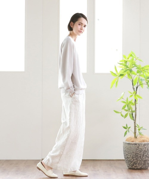 Pao de lo(パオデロ)の「美濃和紙ニット羽織り(ニット/セーター・レディース・チャコールグレー/グレー/オレンジ・9号/7号)」の19枚目の写真