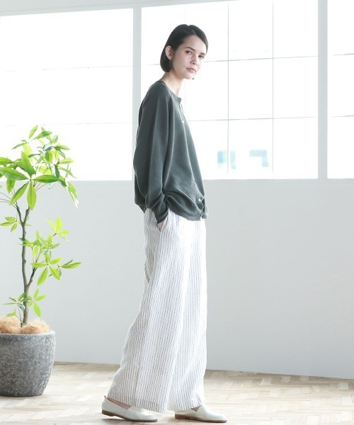 Pao de lo(パオデロ)の「美濃和紙ニット羽織り(ニット/セーター・レディース・チャコールグレー/グレー/オレンジ・9号/7号)」の11枚目の写真