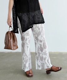 Chiaro | タイダイ柄楊柳プリーツワイドフレアパンツ(その他パンツ)