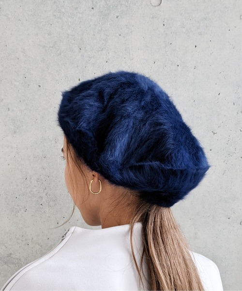 Per sist ence(パーシエンス)の「Per sist ence/パーシエンス アンゴラベレー(ハンチング/ベレー帽・レディース・ホワイト/ブラック/ベージュ/ネイビー/グレー/カーキ/キャメル/ライトブルー/ミント/ワインレッド/ピンク・FREE)」の8枚目の写真