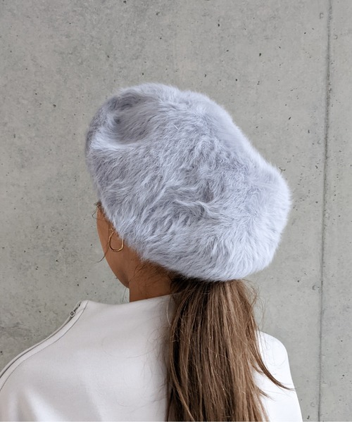 Per sist ence(パーシエンス)の「Per sist ence/パーシエンス アンゴラベレー(ハンチング/ベレー帽・レディース・ホワイト/ブラック/ベージュ/ネイビー/グレー/カーキ/キャメル/ライトブルー/ミント/ワインレッド/ピンク・FREE)」の3枚目の写真