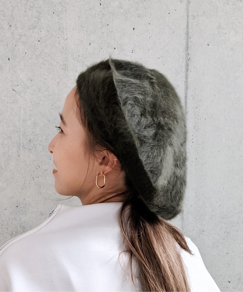 Per sist ence(パーシエンス)の「Per sist ence/パーシエンス アンゴラベレー(ハンチング/ベレー帽・レディース・ホワイト/ブラック/ベージュ/ネイビー/グレー/カーキ/キャメル/ライトブルー/ミント/ワインレッド/ピンク・FREE)」の5枚目の写真