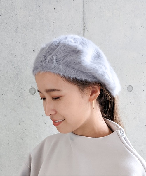 Per sist ence(パーシエンス)の「Per sist ence/パーシエンス アンゴラベレー(ハンチング/ベレー帽・レディース・ホワイト/ブラック/ベージュ/ネイビー/グレー/カーキ/キャメル/ライトブルー/ミント/ワインレッド/ピンク・FREE)」の18枚目の写真