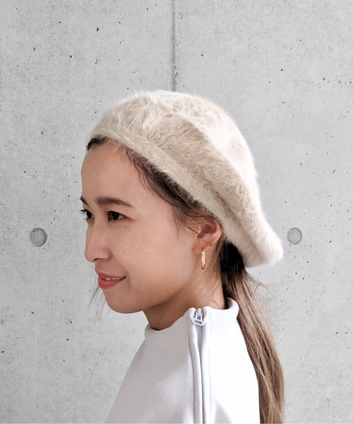 Per sist ence(パーシエンス)の「Per sist ence/パーシエンス アンゴラベレー(ハンチング/ベレー帽・レディース・ホワイト/ブラック/ベージュ/ネイビー/グレー/カーキ/キャメル/ライトブルー/ミント/ワインレッド/ピンク・FREE)」の12枚目の写真