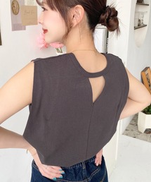 【美品/2025/SS】TANDEY オローネ *イルトリムベスト*ブラウングレーノースリーブカットソー無地(m33-2506-177)【80G52】 Tシャツ・カットソー — Northmall（旧Otto）