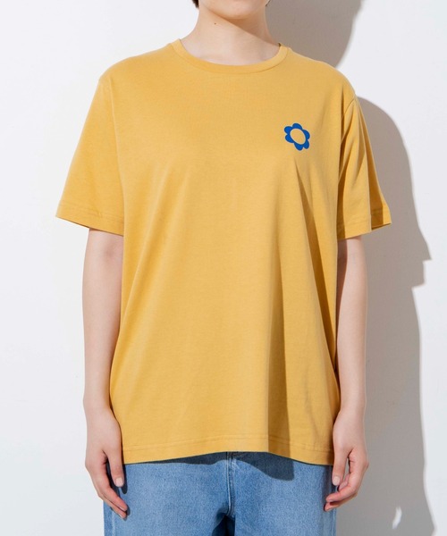 WEGO（ウィゴー）の「WEGO/ワンポイントflowerロゴTシャツ（Tシャツ/カットソー・レディース・イエロー/グリーン・SMALL/MEDIUM/LARGE/X-LARGE）」の12枚目の写真