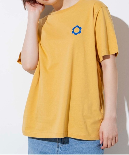 WEGO（ウィゴー）の「WEGO/ワンポイントflowerロゴTシャツ（Tシャツ/カットソー・レディース・イエロー/グリーン・SMALL/MEDIUM/LARGE/X-LARGE）」の17枚目の写真