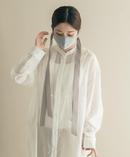 SMELLY(スメリー)の「リボンサテンマスク(その他小物・レディース・ベージュ/グレー・-)」の10枚目の写真