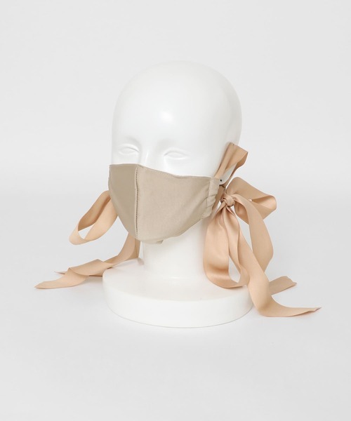 SMELLY(スメリー)の「リボンサテンマスク(その他小物・レディース・ベージュ/グレー・-)」の16枚目の写真