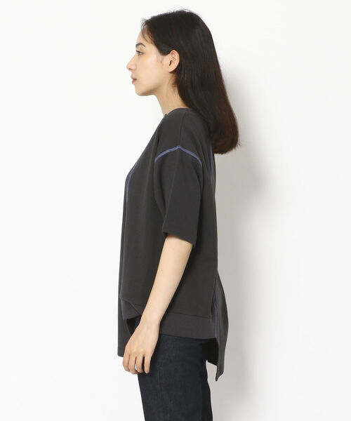 AULA AILA（アウラアイラ）の「AULA AILA（アウラアイラ）別注カラーステッチTシャツ（Tシャツ/カットソー・レディース・ホワイト/チャコールグレー・0）」の21枚目の写真