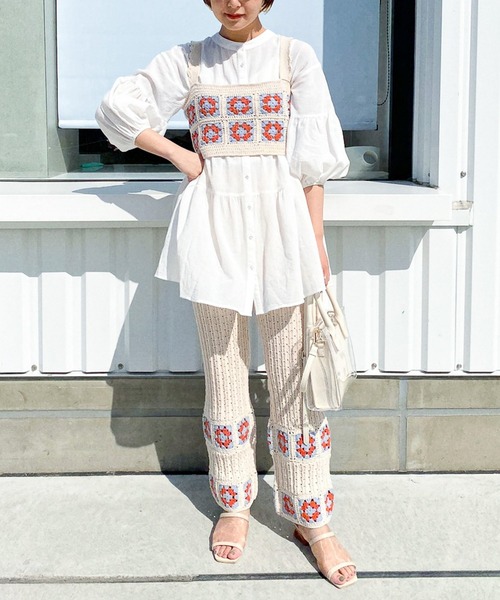 Heather(ヘザー)の「カラークロシェビスチェ_955037(その他トップス・レディース・ベージュ系/ブラック系・FREE)」の10枚目の写真