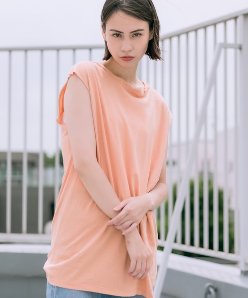 CAL．Berries（カルベリーズ）の「CAL.Berries/カルベリーズ ノースリーブ（タンクトップ・レディース・ホワイト/ブラック/コーラル・S）」の12枚目の写真