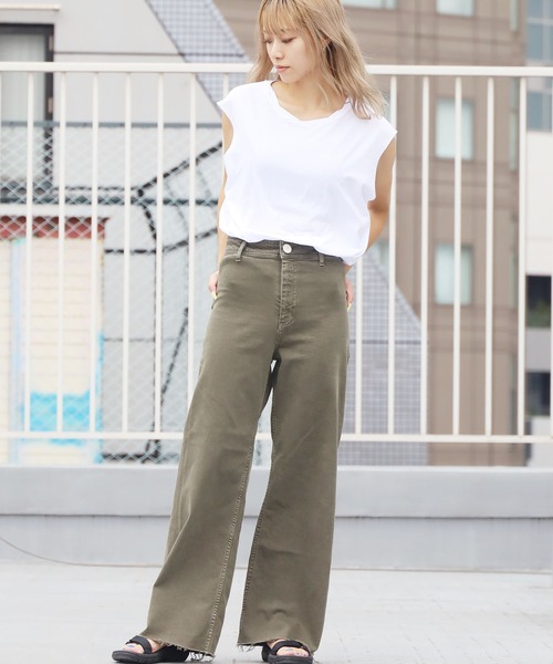 CAL．Berries（カルベリーズ）の「CAL.Berries/カルベリーズ ノースリーブ（タンクトップ・レディース・ホワイト/ブラック/コーラル・S）」の18枚目の写真