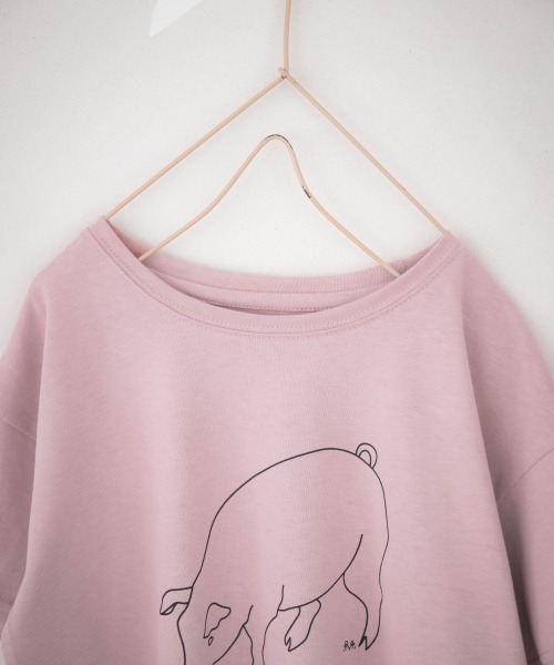 LOWRYS FARM(ローリーズファーム)の「monmimiブタサンT 954820(Tシャツ/カットソー・キッズ・オフホワイト/グリーン/ピンク・110cm/120cm/130cm/140cm/150cm/XXX-LARGE)」の6枚目の写真