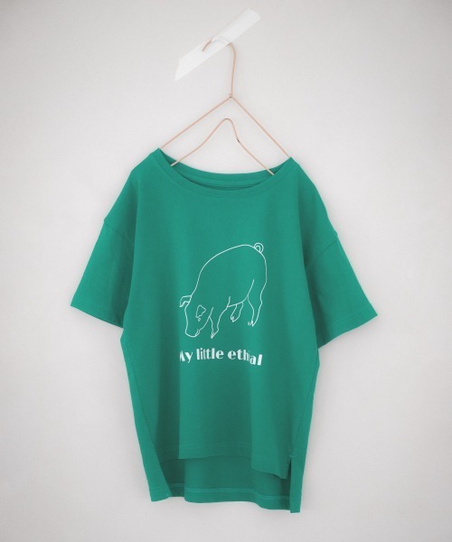 LOWRYS FARM(ローリーズファーム)の「monmimiブタサンT 954820(Tシャツ/カットソー・キッズ・オフホワイト/グリーン/ピンク・110cm/120cm/130cm/140cm/150cm/XXX-LARGE)」の19枚目の写真